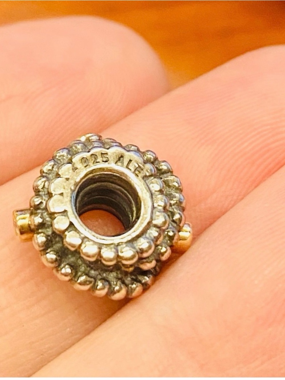 Pandora 14k 🛍️ Gold & 925 S/S “Entanglemed Beauty” charm w/ diamonds 💎 790277D - Picture 7 of 7